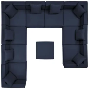 Saybrook Outdoor Patio Upholstered 10-Piece Sectional Sofa