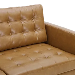 Exalt Tufted Vegan Leather Sofa