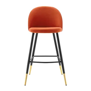 Cordial Performance Velvet Bar Stools - Set of 2