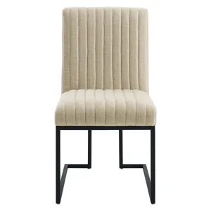 Indulge Channel Tufted Fabric Dining Chair