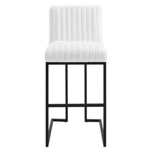 Indulge Channel Tufted Fabric Bar Stool