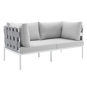 Harmony 4-Piece Sunbrella Outdoor Patio Aluminum Seating Set