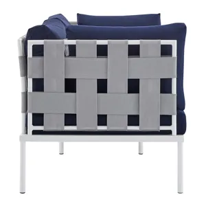 Harmony 4-Piece Sunbrella Outdoor Patio Aluminum Seating Set
