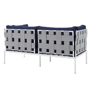 Harmony 4-Piece Sunbrella Outdoor Patio Aluminum Seating Set