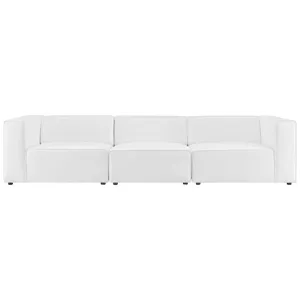 Mingle Vegan Leather 3-Piece Sectional Sofa