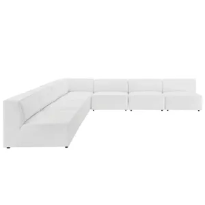 Mingle Vegan Leather 7-Piece Sectional Sofa