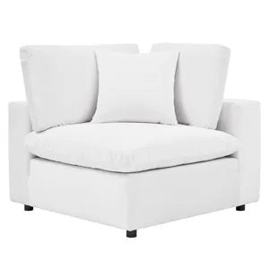 Commix Down Filled Overstuffed Performance Velvet 3-Seater Sofa