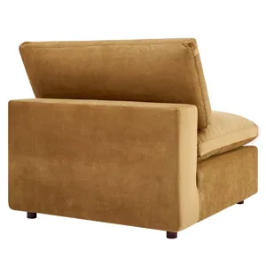 Commix Down Filled Overstuffed Performance Velvet 6-Piece Sectional Sofa