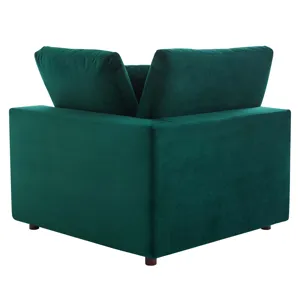 Commix Down Filled Overstuffed Performance Velvet 5-Piece Sectional Sofa
