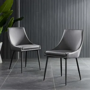 Viscount Vegan Leather Dining Chairs - Set of 2