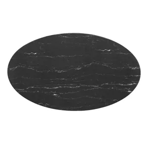 Lippa 54" Artificial Marble Oval Dining Table