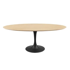 Lippa 78" Wood Oval Dining Table