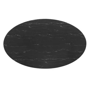 Lippa 78" Oval Artificial Marble Dining Table
