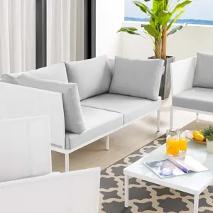 Harmony 5-Piece Sunbrella Outdoor Patio Aluminum Furniture Set