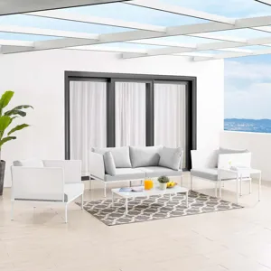 Harmony 5-Piece Sunbrella Outdoor Patio Aluminum Furniture Set
