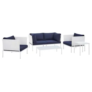 Harmony 5-Piece Sunbrella Outdoor Patio Aluminum Furniture Set