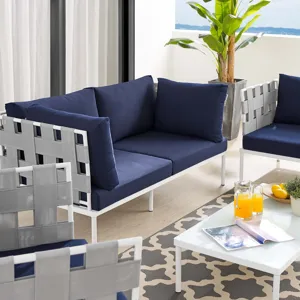 Harmony 5-Piece Sunbrella Outdoor Patio Aluminum Furniture Set
