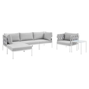 Harmony 6-Piece Sunbrella Outdoor Patio Aluminum Seating Set