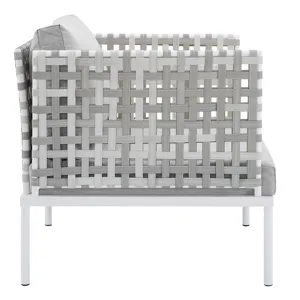 Harmony 7-Piece Sunbrella Basket Weave Outdoor Patio Aluminum Sectional Sofa Set