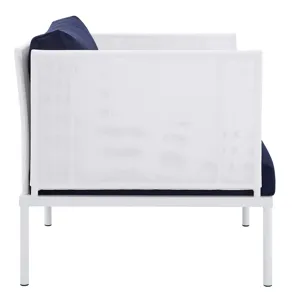 Harmony 8-Piece Sunbrella Outdoor Patio Aluminum Seating Set