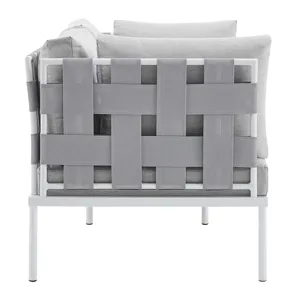 Harmony 8-Piece Sunbrella Outdoor Patio Aluminum Seating Set