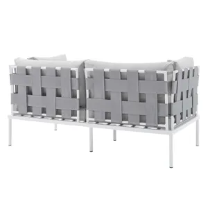 Harmony 8-Piece Sunbrella Outdoor Patio Aluminum Seating Set