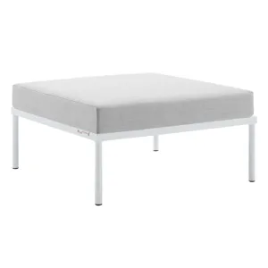 Harmony 10-Piece Sunbrella Basket Weave Outdoor Patio Aluminum Sectional Sofa Set