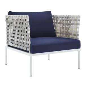 Harmony 10-Piece Sunbrella Basket Weave Outdoor Patio Aluminum Sectional Sofa Set