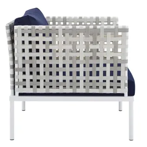 Harmony 10-Piece Sunbrella Basket Weave Outdoor Patio Aluminum Sectional Sofa Set