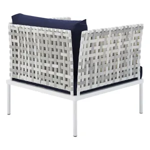 Harmony 10-Piece Sunbrella Basket Weave Outdoor Patio Aluminum Sectional Sofa Set