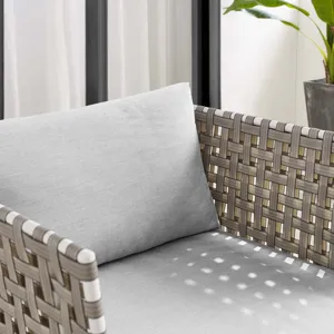 Harmony Sunbrella Basket Weave Outdoor Patio Aluminum Armchair