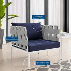Harmony Sunbrella Outdoor Patio Aluminum Armchair