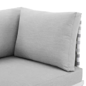 Harmony Sunbrella Basket Weave Outdoor Patio Aluminum Sofa