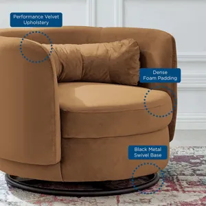 Relish Performance Velvet Performance Velvet Swivel Chair