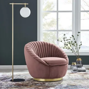Whirr Tufted Performance Velvet Performance Velvet Swivel Chair