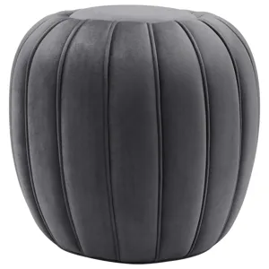 Celebrate Channel Tufted Performance Velvet Ottoman