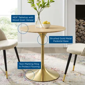 Lippa 28" Wood Dining Table