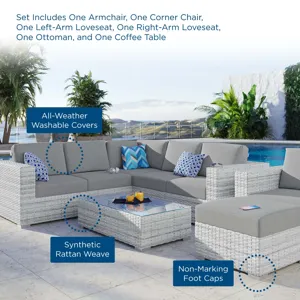 Convene 6-Piece Outdoor Patio Sectional Set