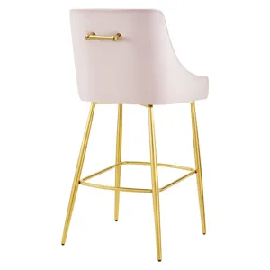 Discern Performance Velvet Bar Stool