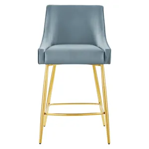 Discern Performance Velvet Counter Stool