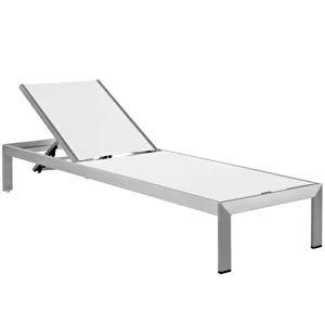 Shore Outdoor Patio Aluminum Chaise with Cushions