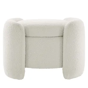 Nebula Boucle Upholstered Ottoman
