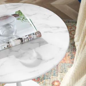 Lippa 20" Round Artificial Marble Side Table