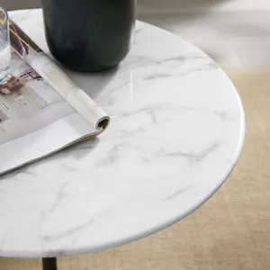 Lippa 20" Round Artificial Marble Side Table