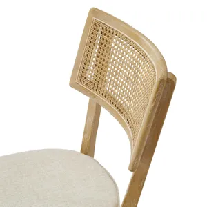 Caledonia Fabric Upholstered Wood Dining Chair Set of 2