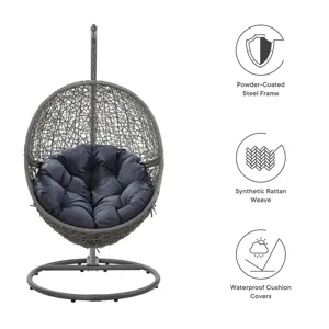 Encase Outdoor Patio Rattan Swing Chair