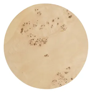 Cosmos 16" Round Burl Wood Side Table