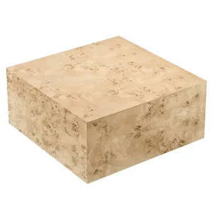 Cosmos 36" Square Burl Wood Coffee Table