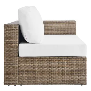Convene Outdoor Patio Outdoor Patio Sectional Sofa and Ottoman Set