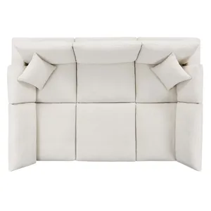 Commix Down Filled Overstuffed Boucle Fabric 6-Piece Sectional Sofa